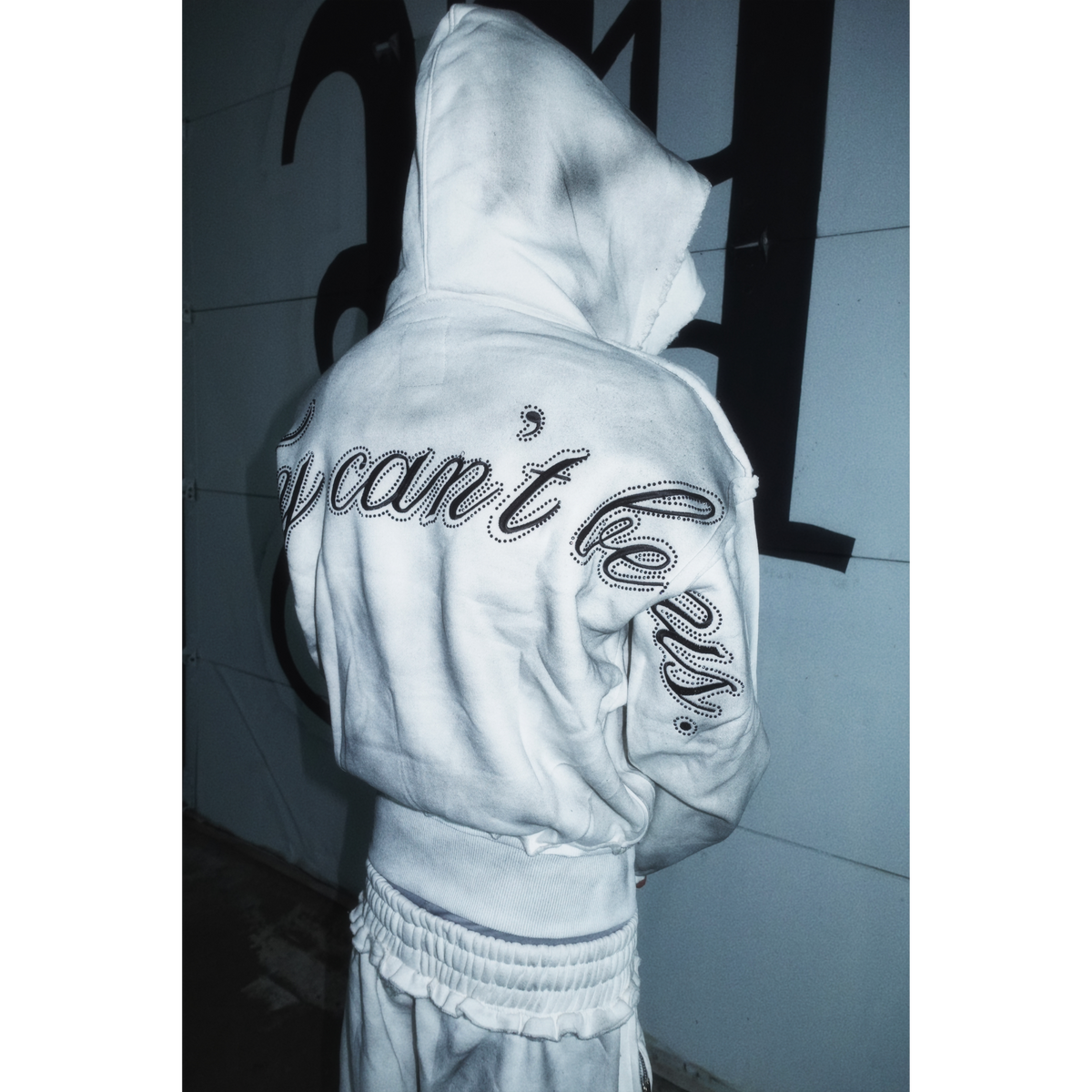 "DIRTY SNOW" CRYSTALIZED HOODIE