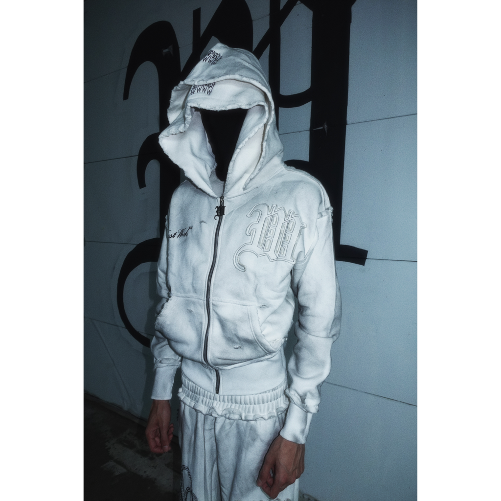 "DIRTY SNOW" CRYSTALIZED HOODIE