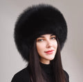 🧢 Women’s Winter Genuine Leather Ethnic Style Ear Protection Hat