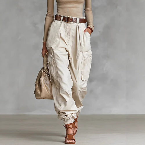 Women’s High-Waist Loose Fit Wide-Leg Casual Trousers