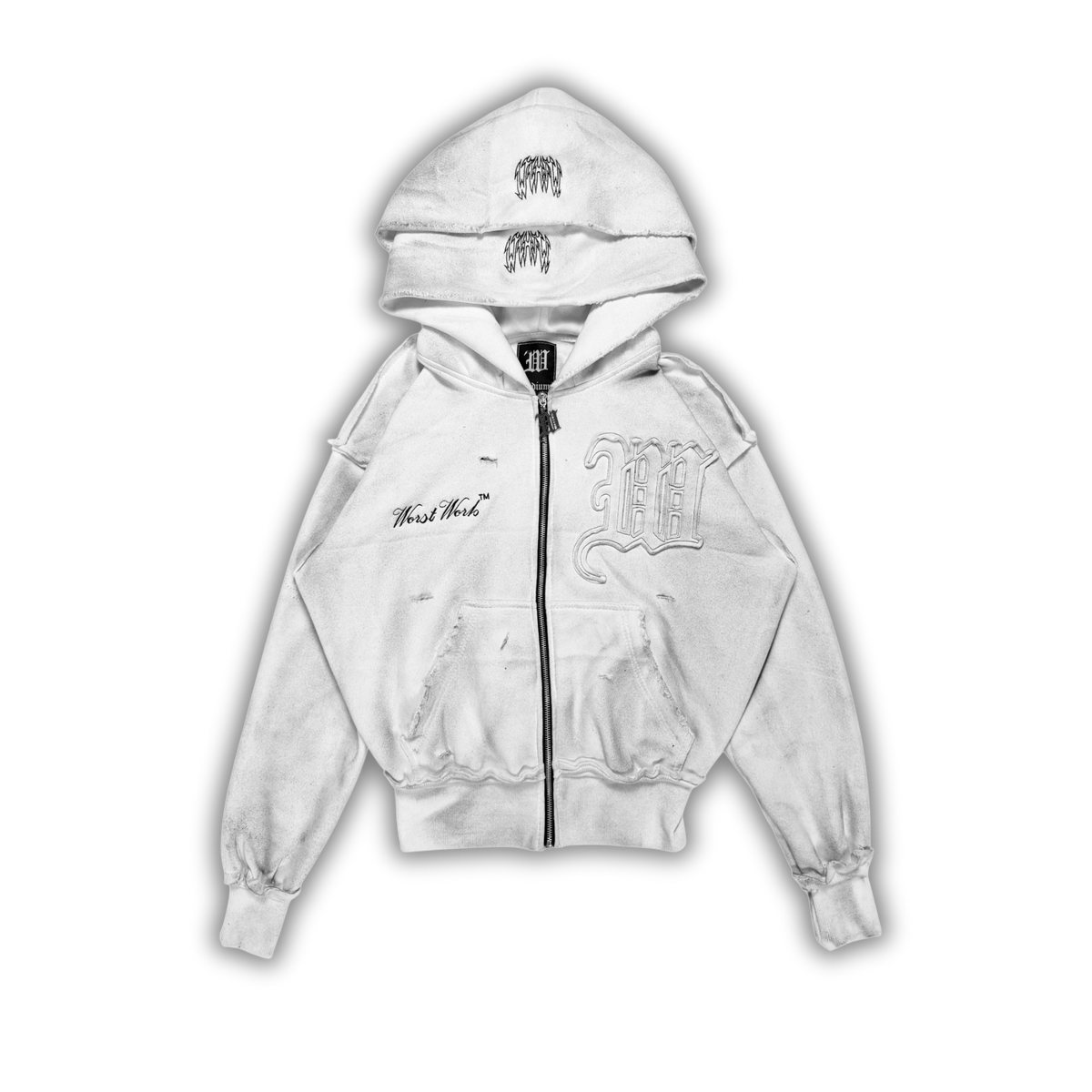 "DIRTY SNOW" CRYSTALIZED HOODIE
