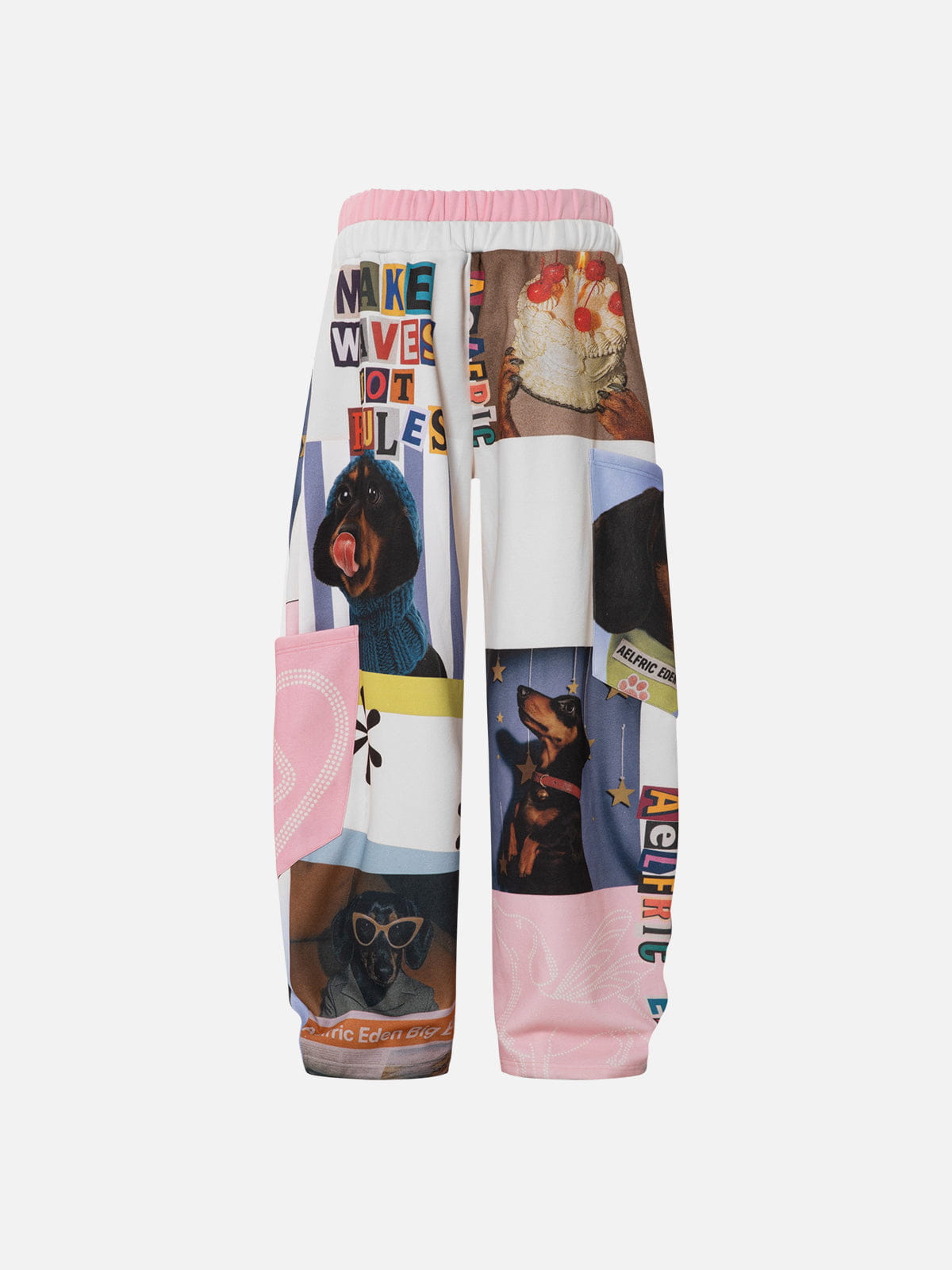 Aelfric Eden Dachshund Collage Double Waist Baggy Sweatpants