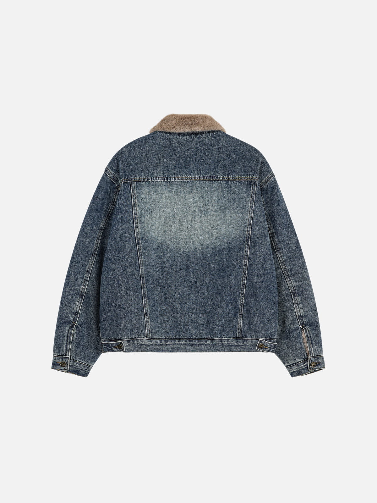 Aelfric Eden Faux Fur Collar Denim Coat