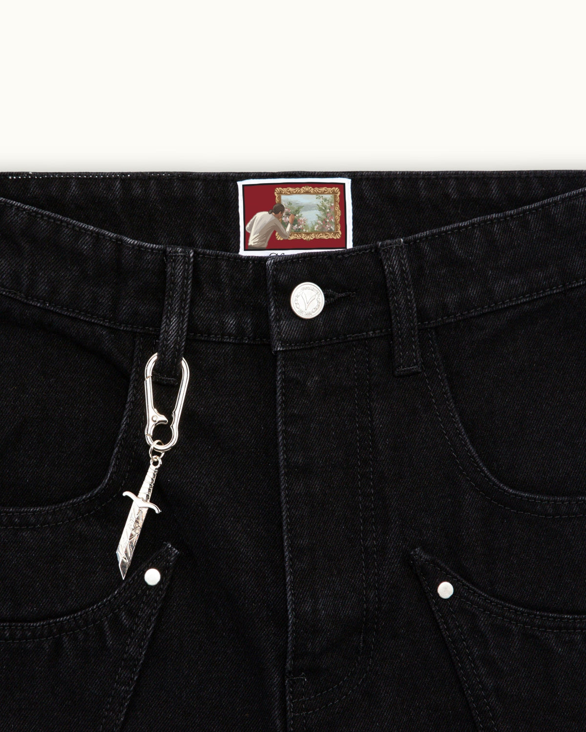 Blossom Black Denim