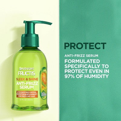 Garnier Fructis Sleek & Shine Anti-Frizz Serum 5.1 fl oz - New