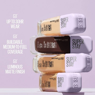 Maybelline Super Stay 30HR Wear Lumi-Matte Liquid Foundation 220 1 fl oz - Imperfect Container
