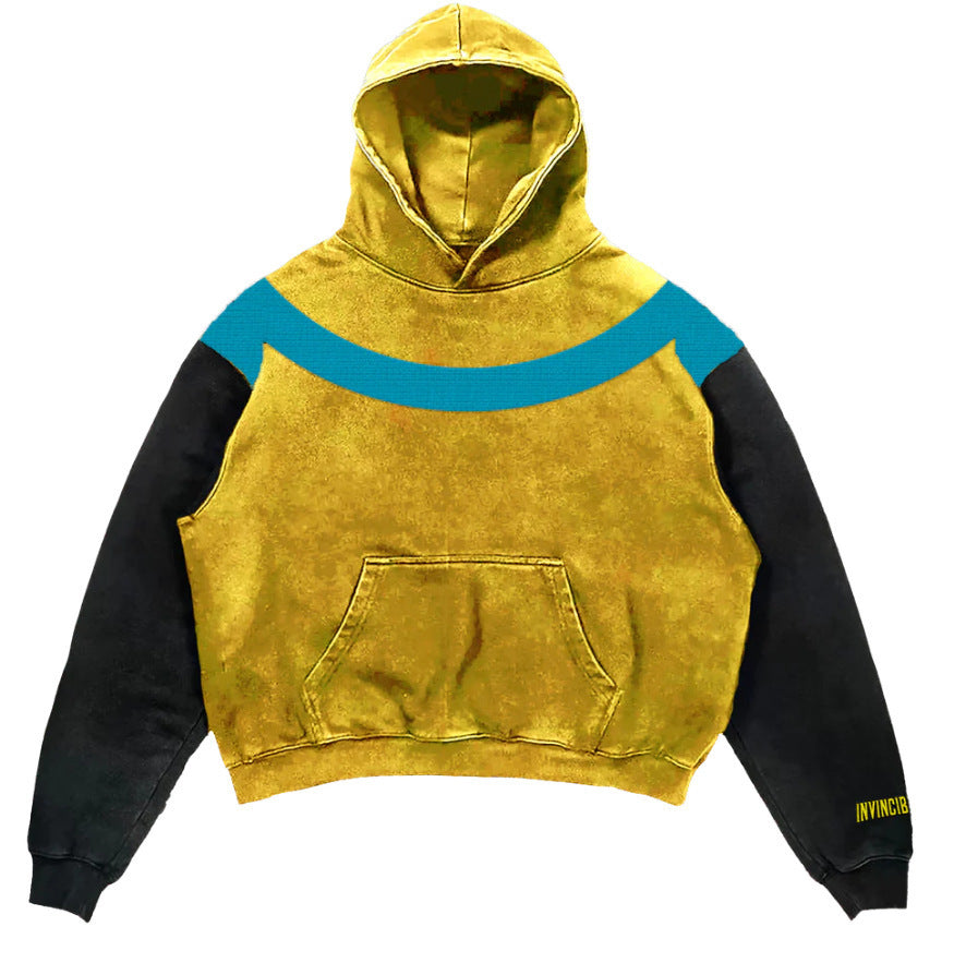 New hooded shirt Japanese men's high street loose top
