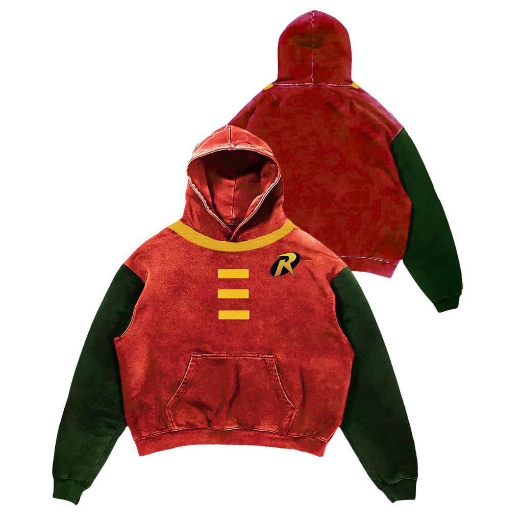 New hooded shirt Japanese men's high street loose top