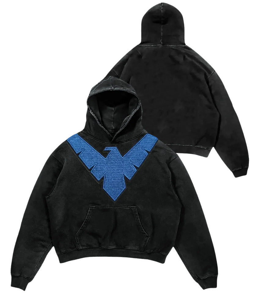 New hooded shirt Japanese men's high street loose top