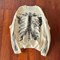 2026 American Gothic Dark Black Skull Print Long Sleeve T-Shirt Unisex Loose Handsome Abbey Top