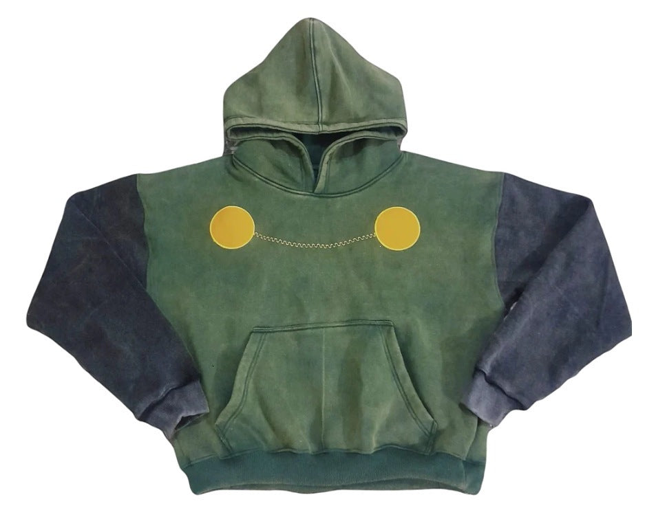 New hooded shirt Japanese men's high street loose top