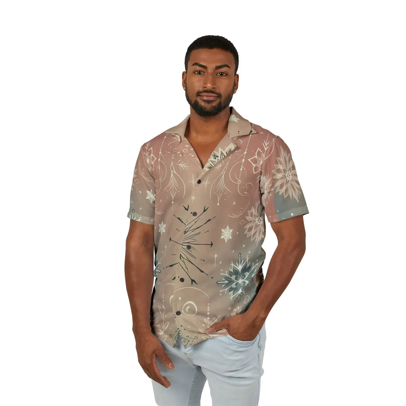 Hawaiian Camp Shirt – Christmas Sparkle - Dipaliz