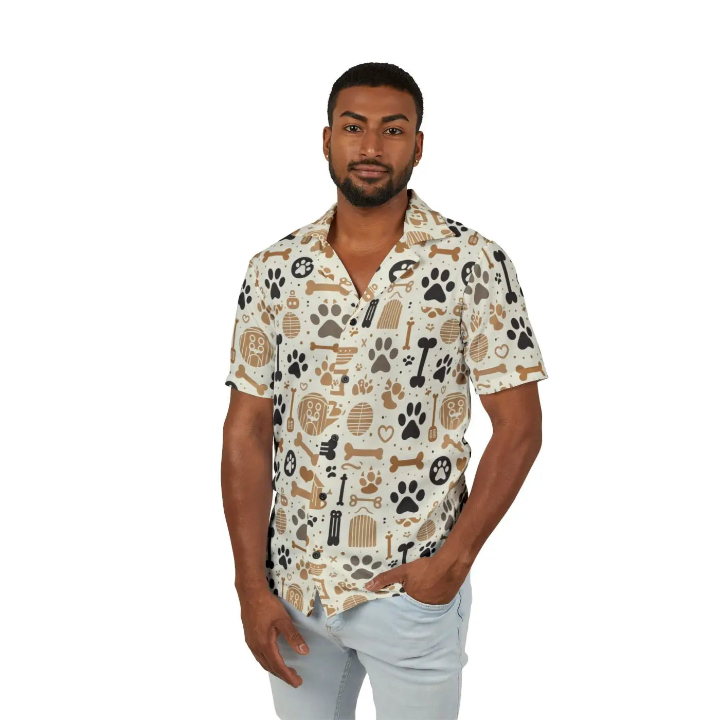 Dog Lover’s Hawaiian Camp Shirt – Summer Style - Dipaliz