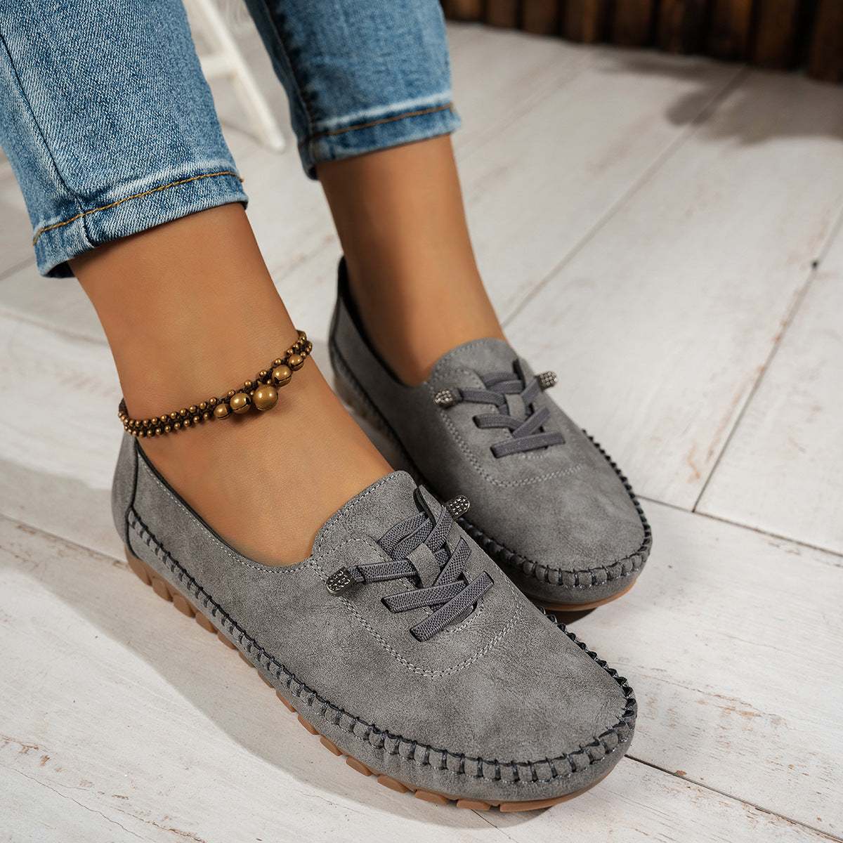 Women’s Comfortable PU Flat Shoes | Soft All-Matching Casual Flats