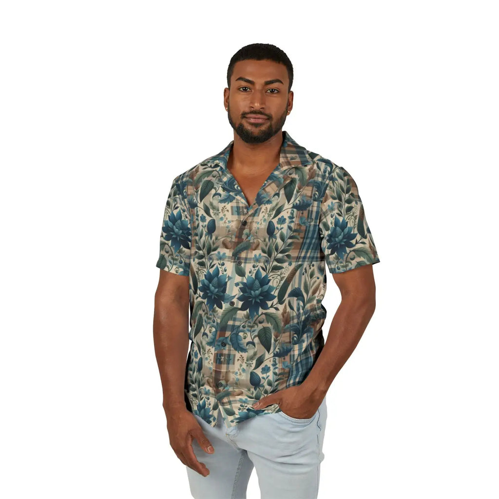 Floral Plaid Hawaiian – Breathable Summer - Dipaliz