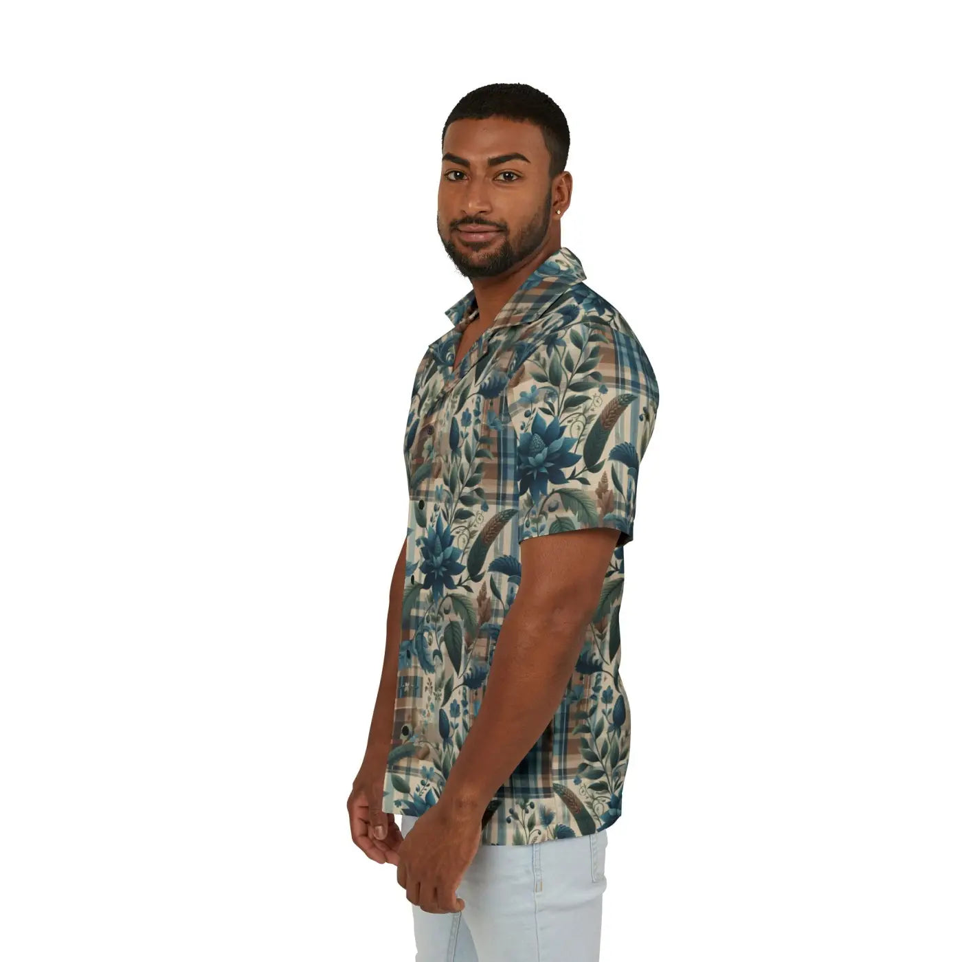 Floral Plaid Hawaiian – Breathable Summer - Dipaliz