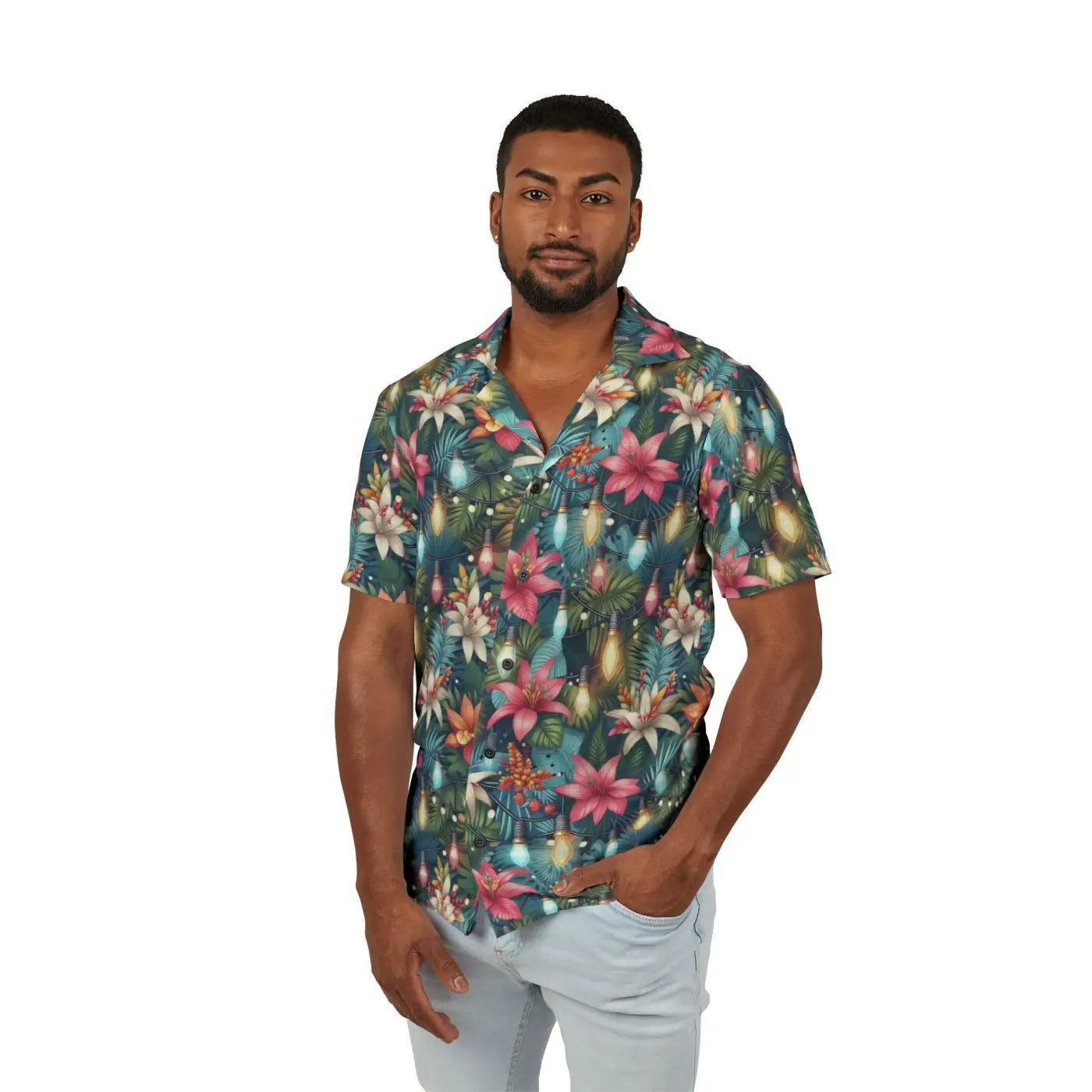 Festive Hawaiian Camp Shirt – Women Holiday - Dipaliz