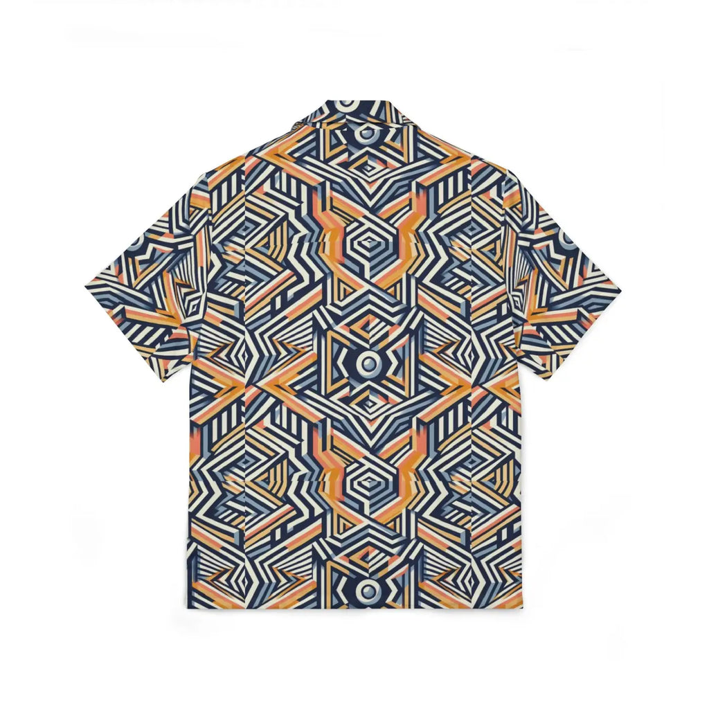 Bold Geometric Hawaiian Camp Shirt – Summer - Dipaliz