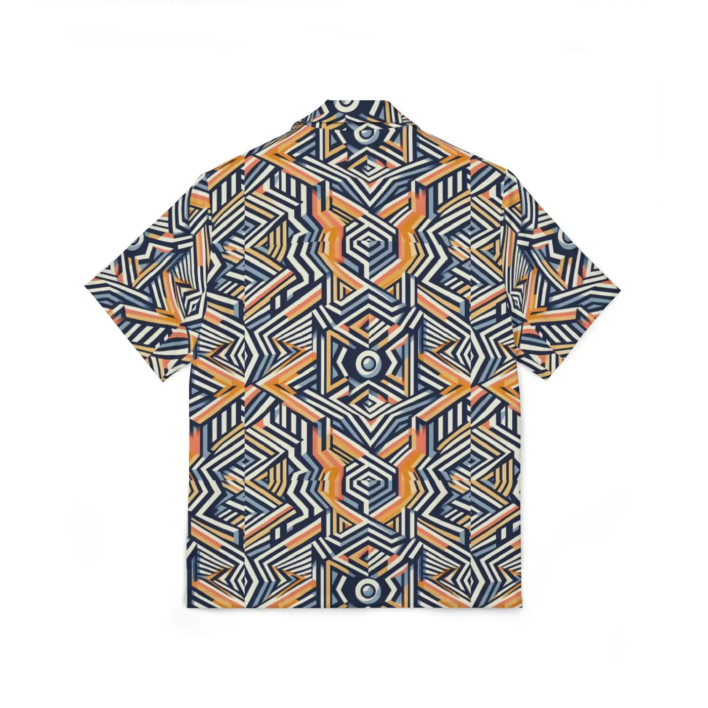 Bold Geometric Hawaiian Camp Shirt – Summer - Dipaliz