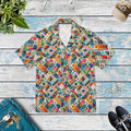 Vibrant Hawaiian Camp Geometric Tailored Fit - Dipaliz