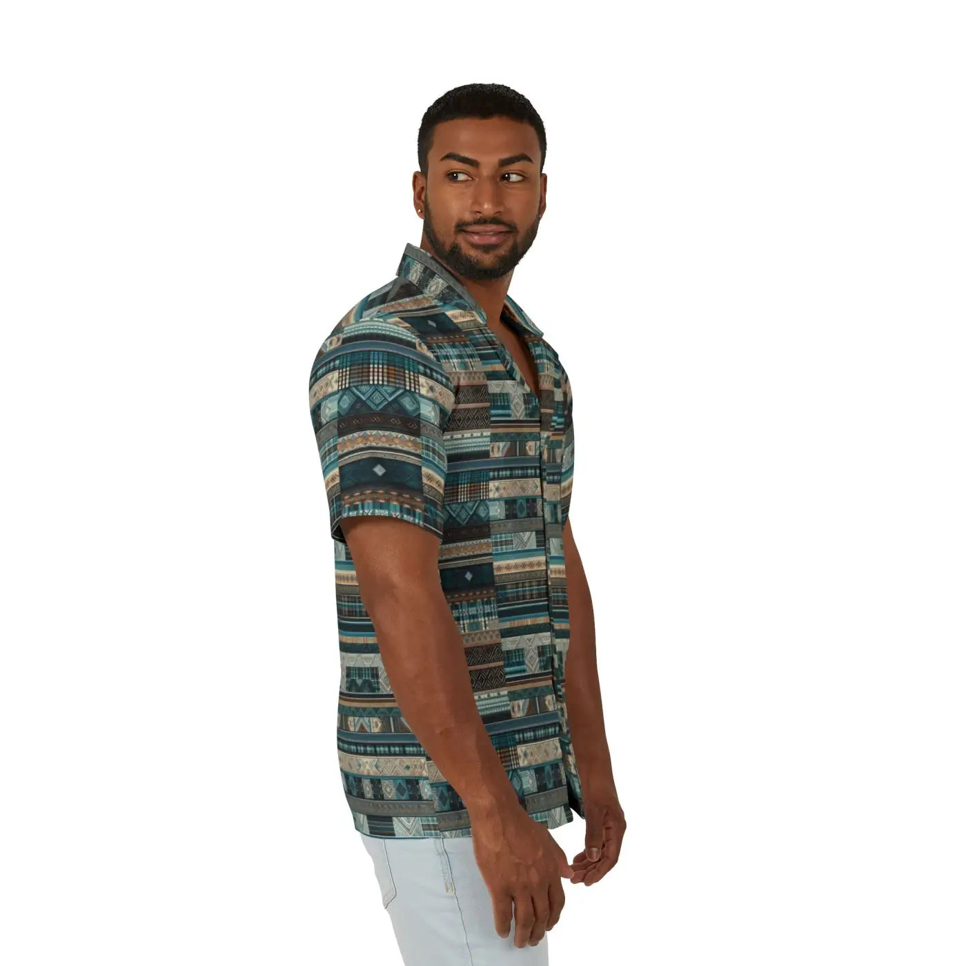 Green Plaid Hawaiian Camp Shirt – Summer Top - Dipaliz
