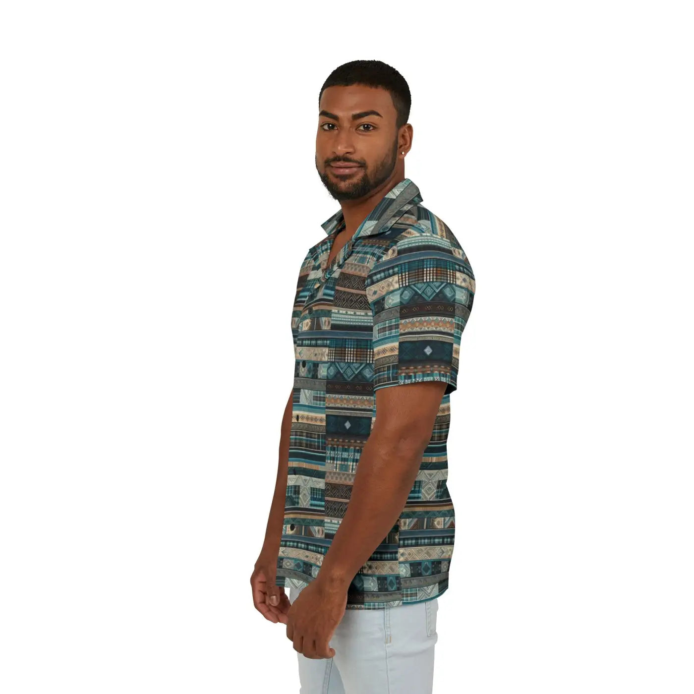 Green Plaid Hawaiian Camp Shirt – Summer Top - Dipaliz