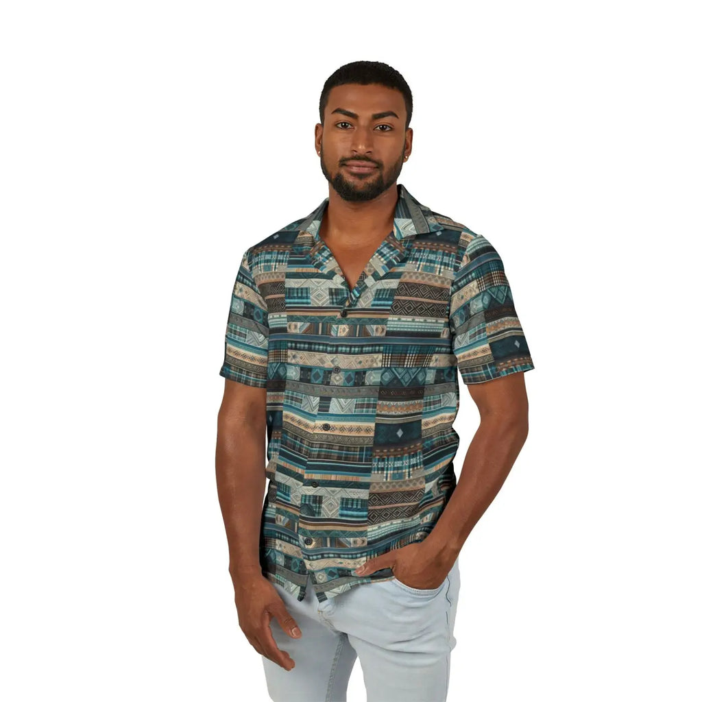 Green Plaid Hawaiian Camp Shirt – Summer Top - Dipaliz