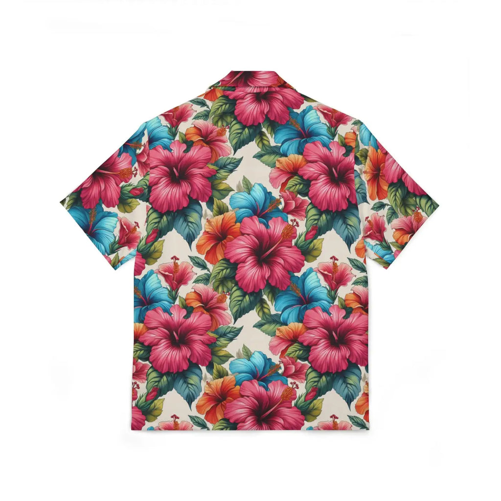 Vibrant Hawaiian Camp Shirt – Hibiscus Flowers - Dipaliz