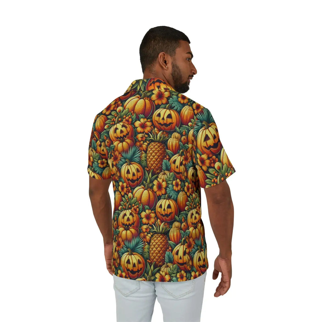 Jack Lantern Hawaiian Camp Shirt – Palm Leaves - Dipaliz
