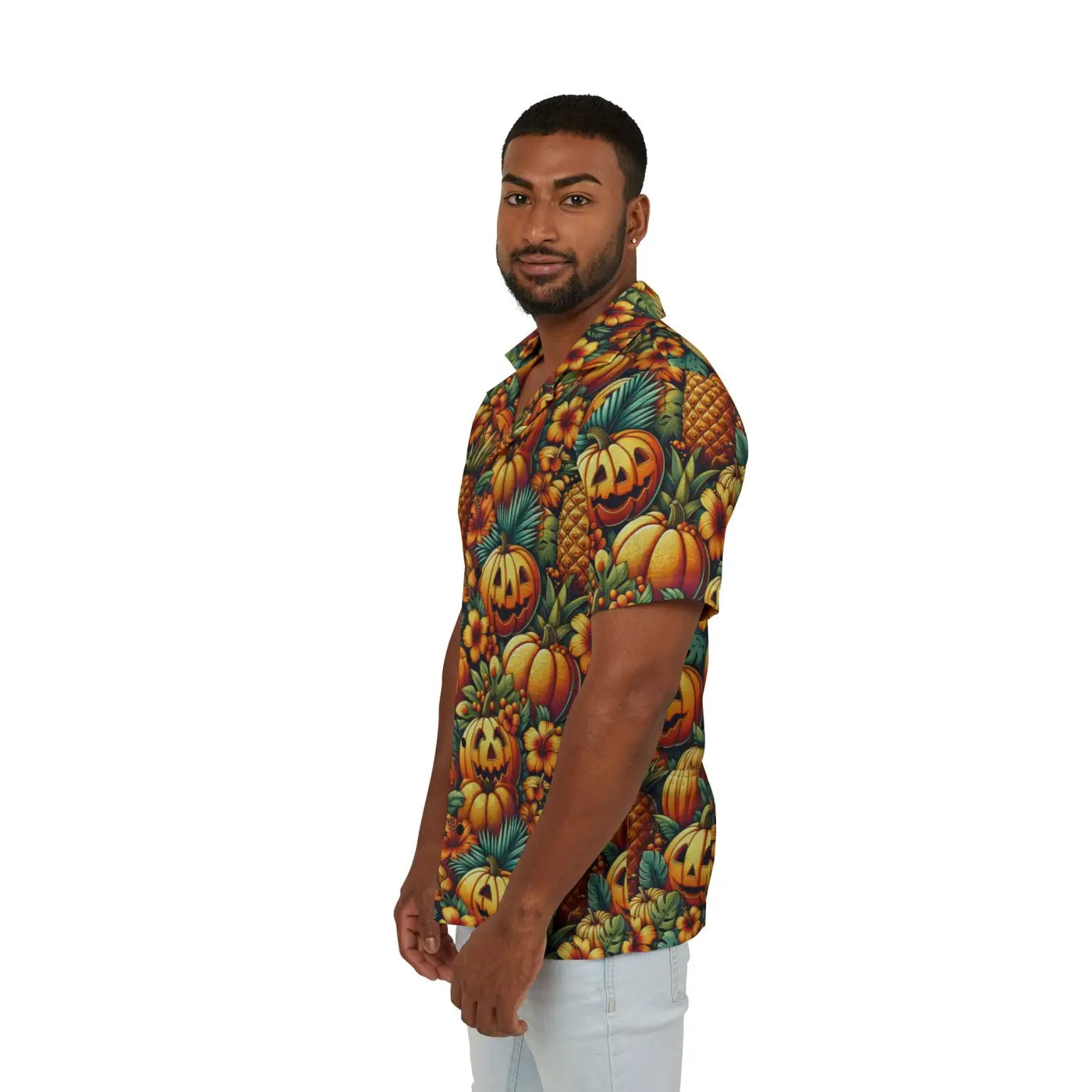 Jack Lantern Hawaiian Camp Shirt – Palm Leaves - Dipaliz