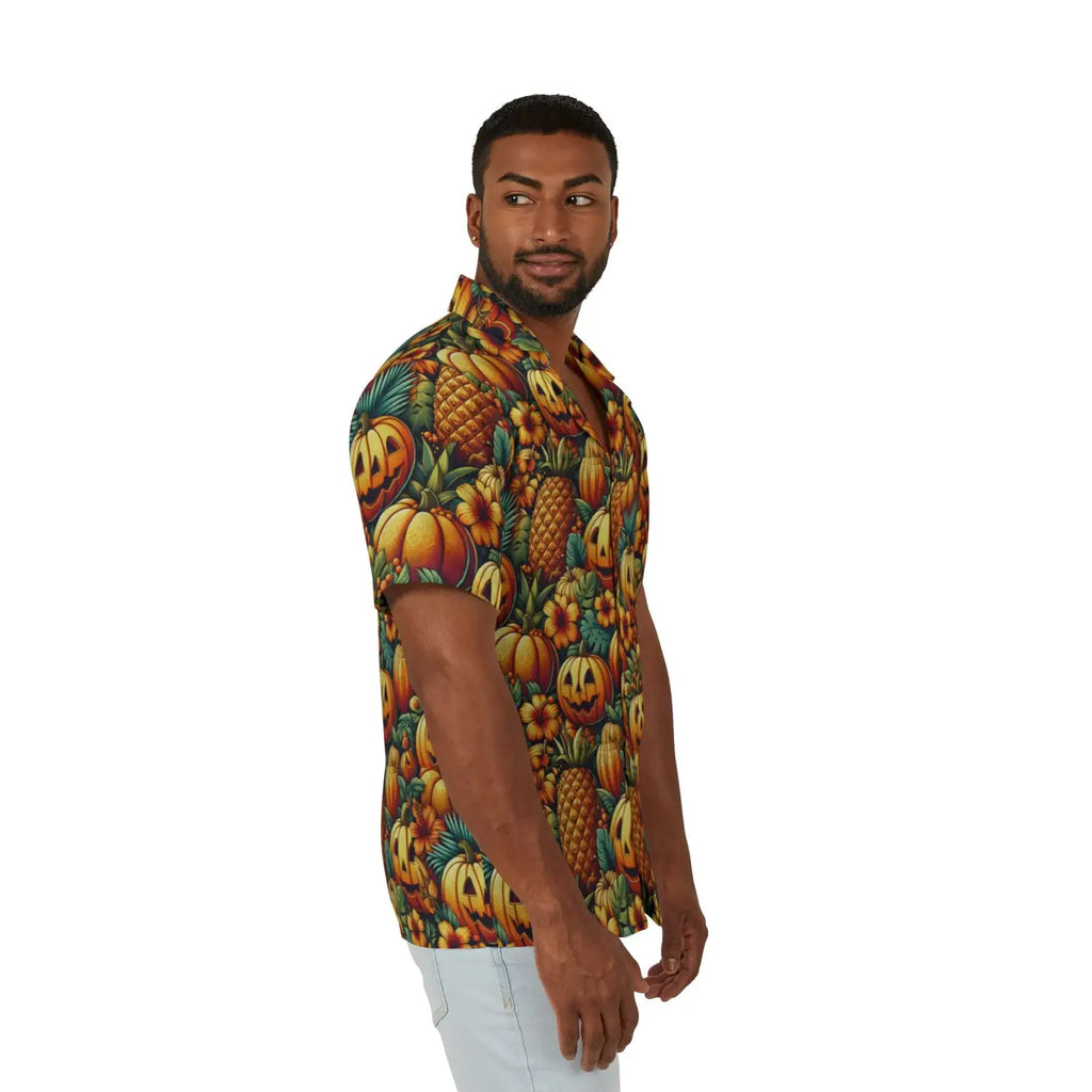 Jack Lantern Hawaiian Camp Shirt – Palm Leaves - Dipaliz