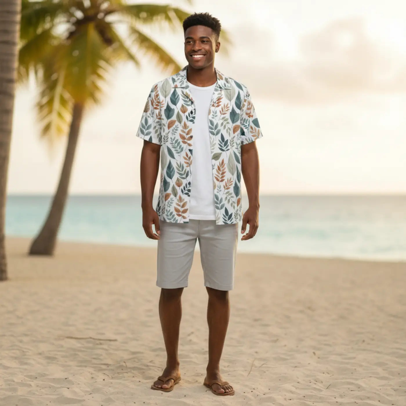 Vibrant Hawaiian Camp Shirt – Tropical Linen - Dipaliz