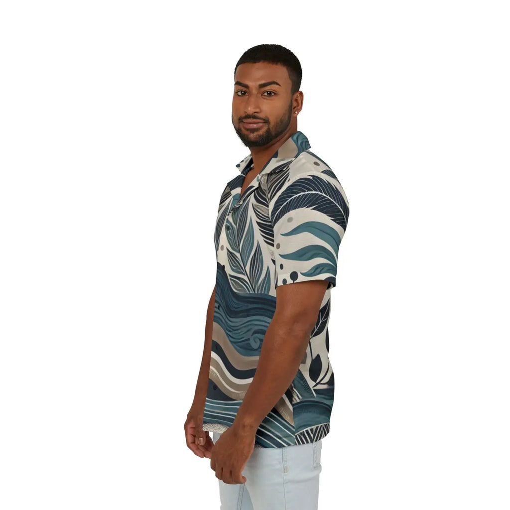 Wave Prints Hawaiian Camp Shirt – Summer Vibes - Dipaliz