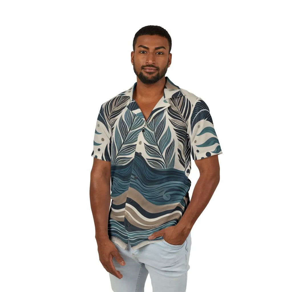Wave Prints Hawaiian Camp Shirt – Summer Vibes - Dipaliz