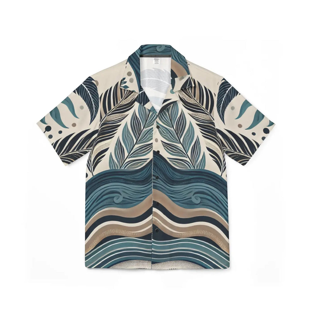 Wave Prints Hawaiian Camp Shirt – Summer Vibes - Dipaliz