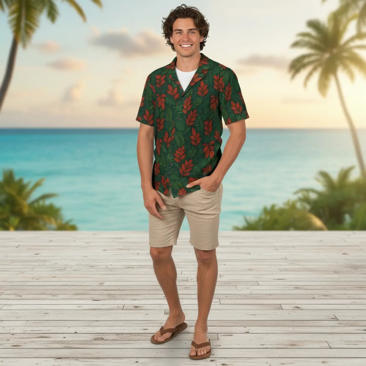 Hawaiian Camp Shirt – Floral Summer Cotton - Dipaliz