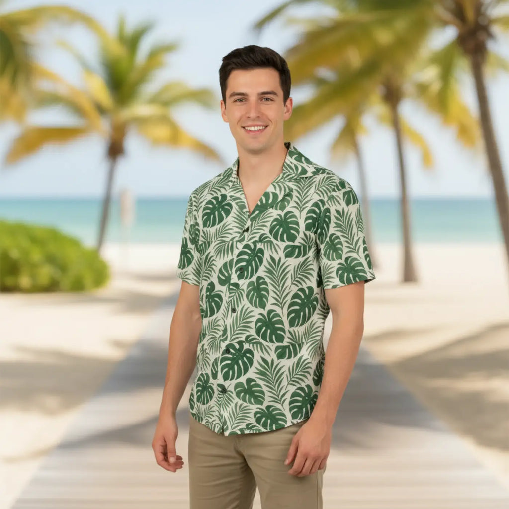 Lush Leaf Hawaiian Camp Shirt – Tropical Vibes - Dipaliz