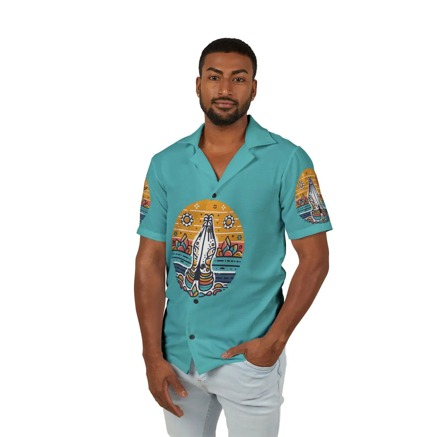 Men’s Namaste Hawaiian Camp Shirt – Summer - Dipaliz