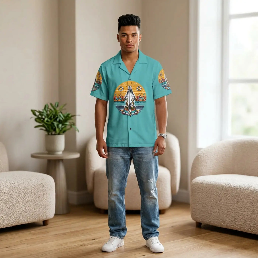 Men’s Namaste Hawaiian Camp Shirt – Summer - Dipaliz