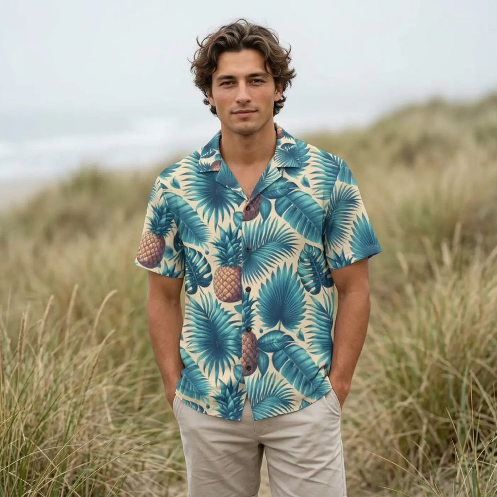 Tropical Hawaiian Camp Shirt – Linen Style - Dipaliz