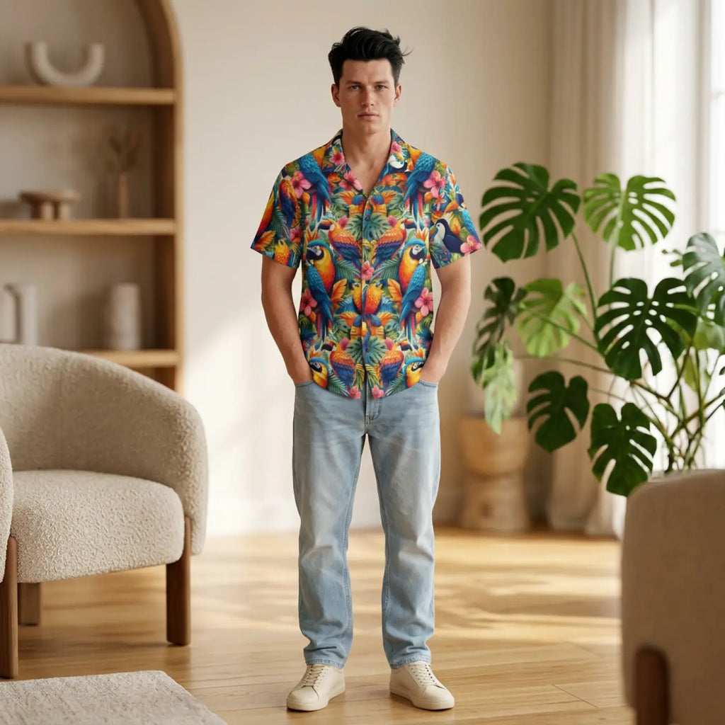 Men’s Hawaiian Camp Shirt – All-over Print - Dipaliz