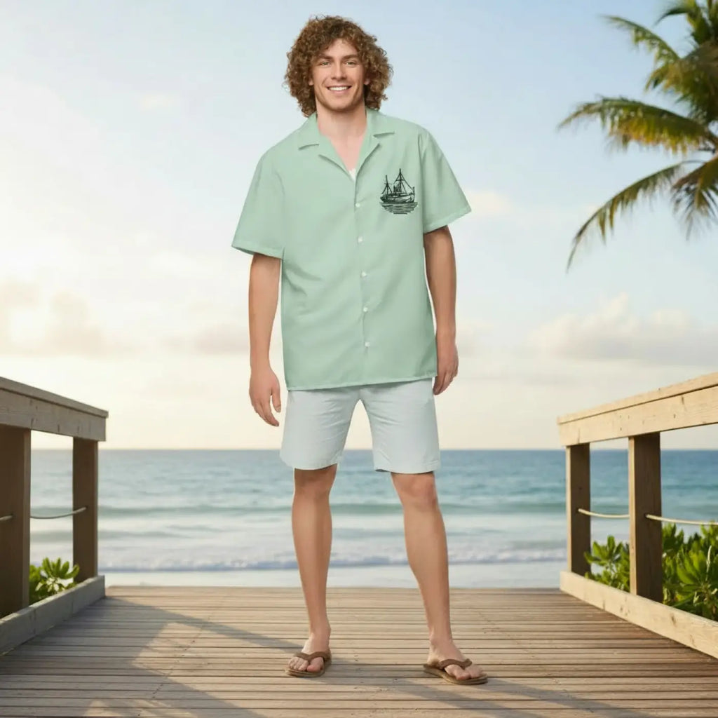 Sail Ship Hawaiian Shirt – Moisture Wicking - Dipaliz