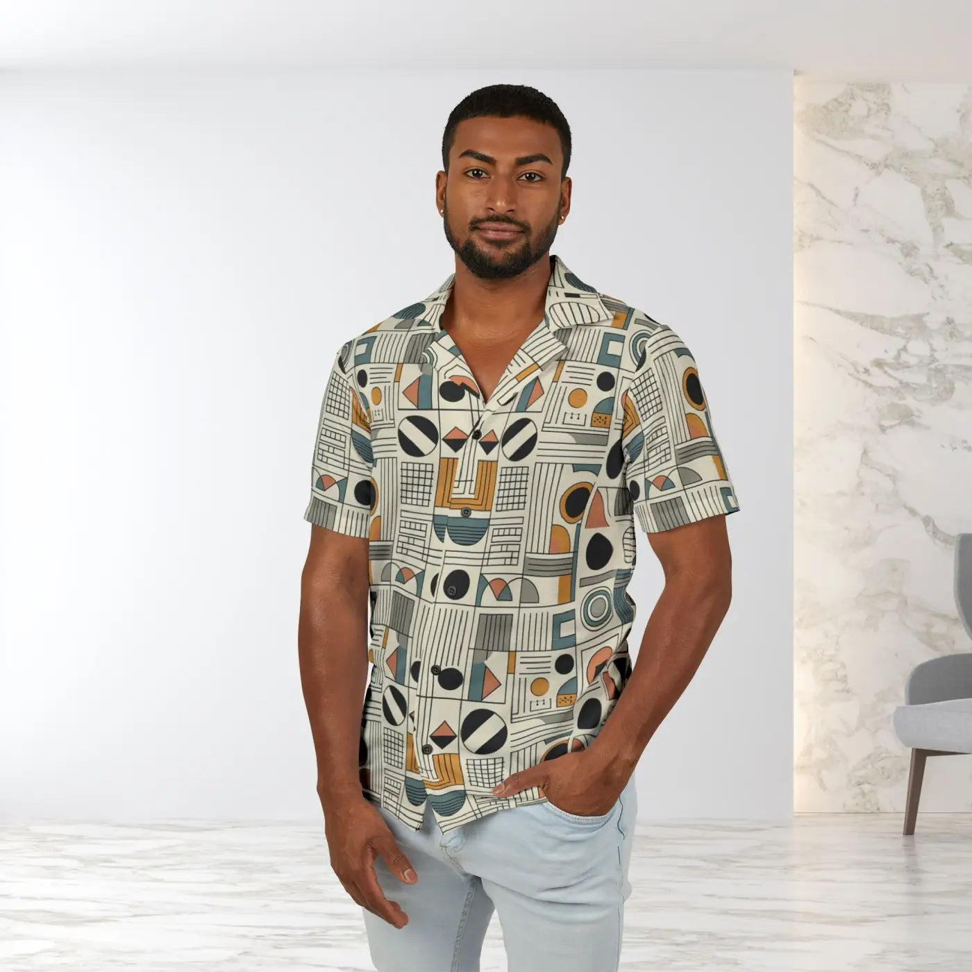 Hawaiian Camp Shirt – Bold Summer Beach Days - Dipaliz