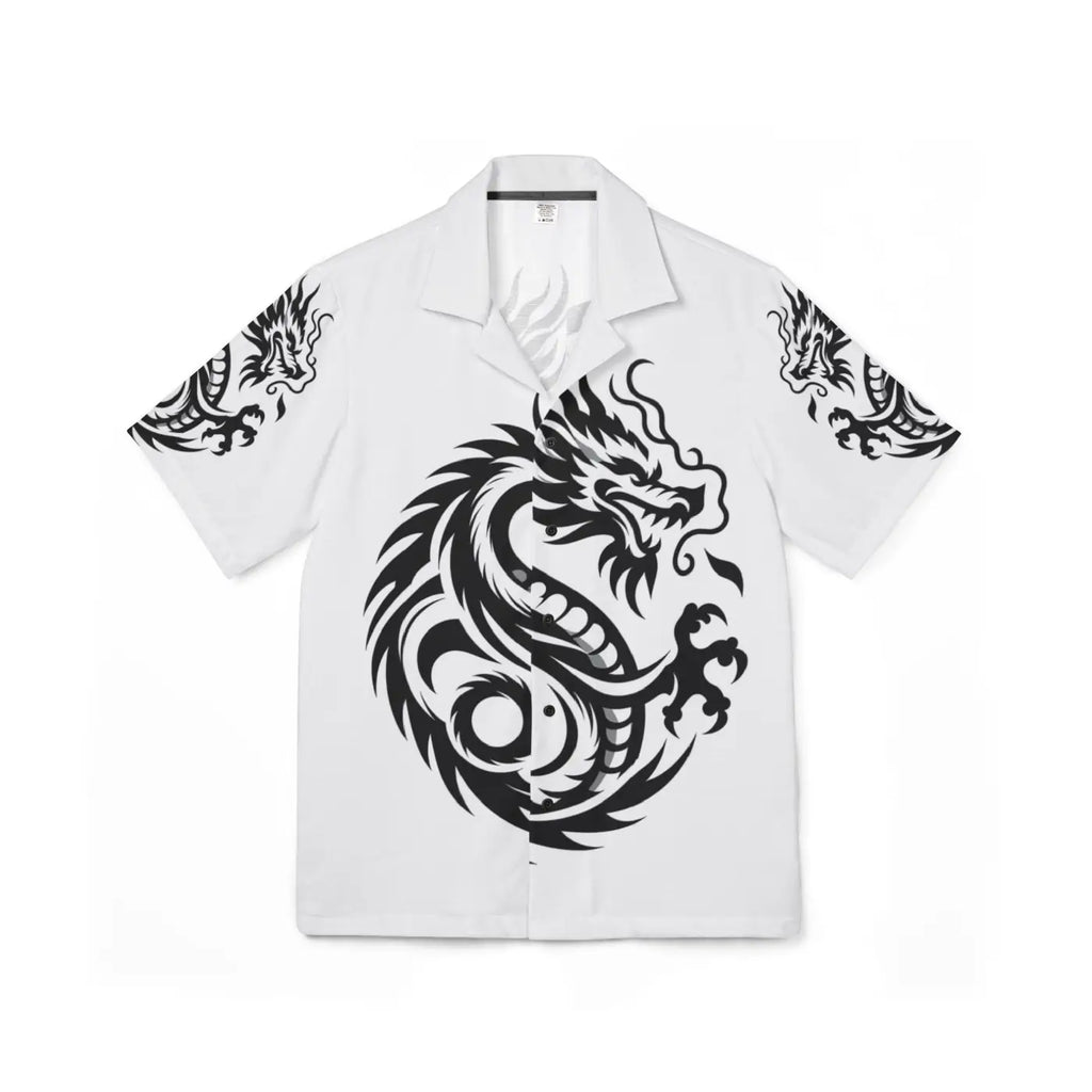 Dragon Print Hawaiian Camp Shirt – Summer Style - Dipaliz