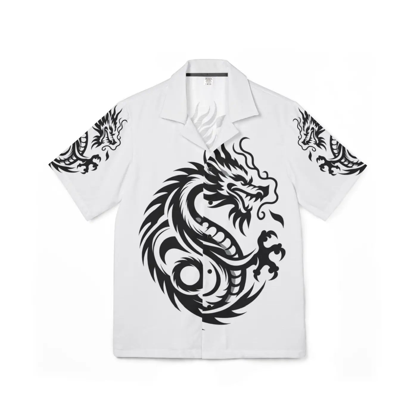 Dragon Print Hawaiian Camp Shirt – Summer Style - Dipaliz