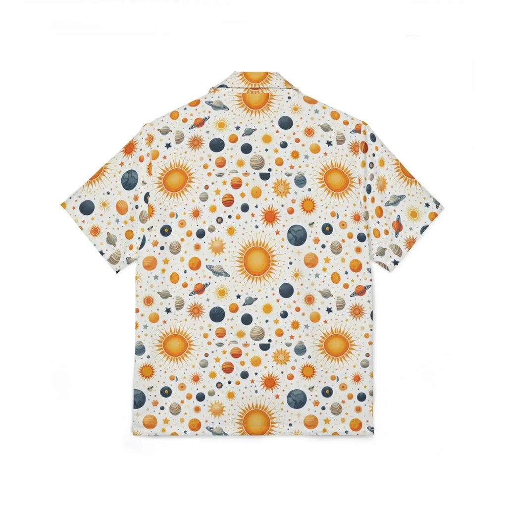 Celestial Hawaiian Shirt – Linen Texture - Dipaliz