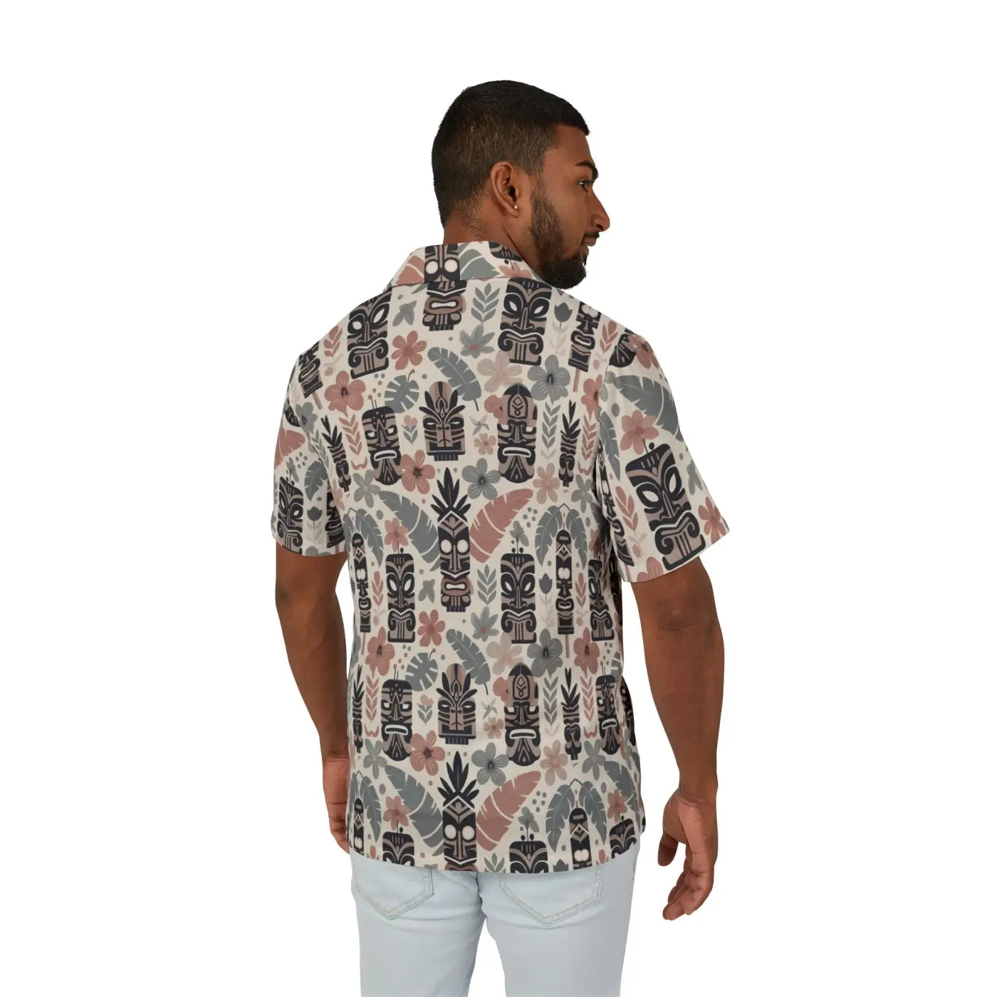 Vibrant Tiki Patterns Hawaiian Camp Shirt - Dipaliz