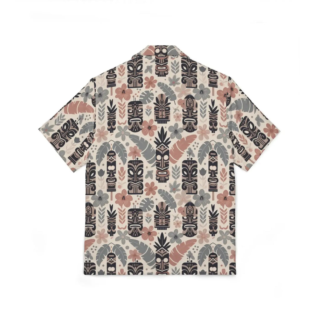 Vibrant Tiki Patterns Hawaiian Camp Shirt - Dipaliz