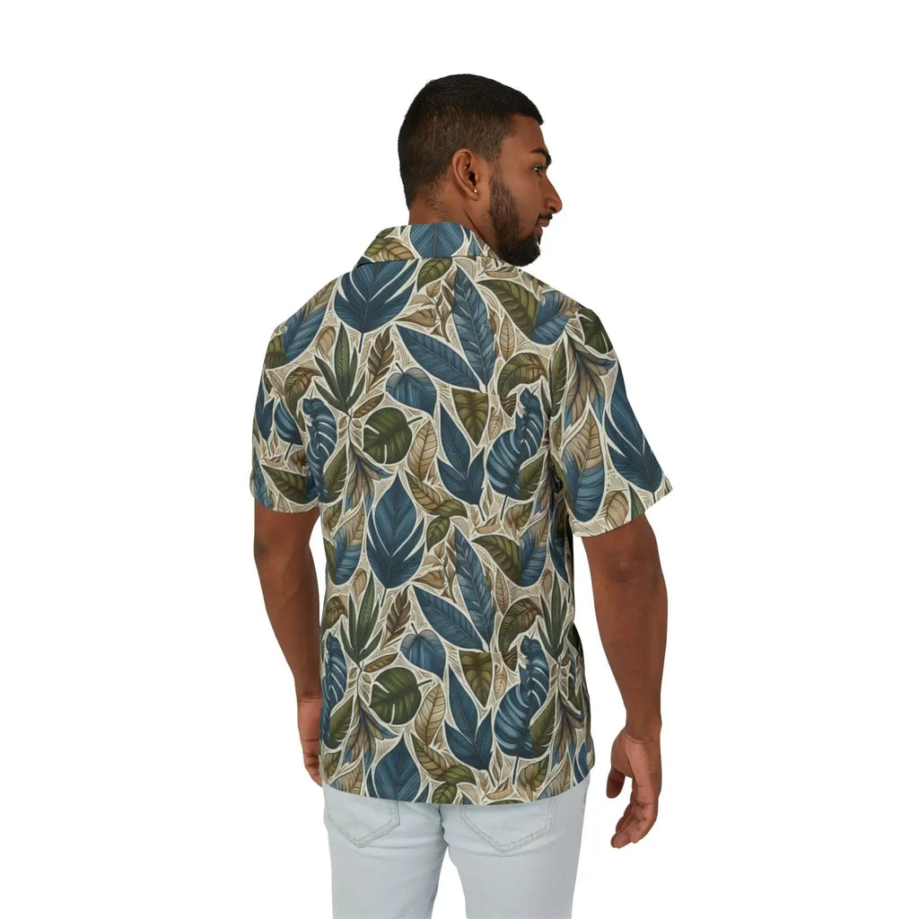 Tropical Leaf Hawaiian Camp Shirt – Summer - Dipaliz