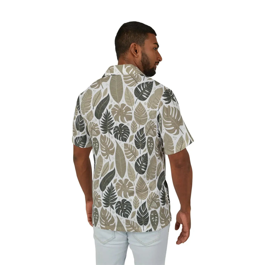 Vibrant Tropical Leaves Hawaiian Camp Shirt - Dipaliz